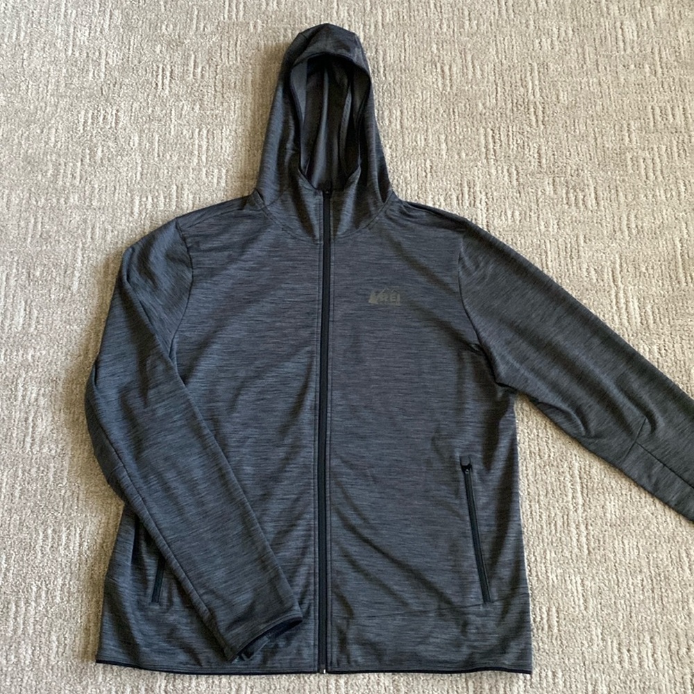 REI CO-OP ACTIVE PURSUITS TECH KNIT FULL-ZIP HOODIE - MEN'S sz Large